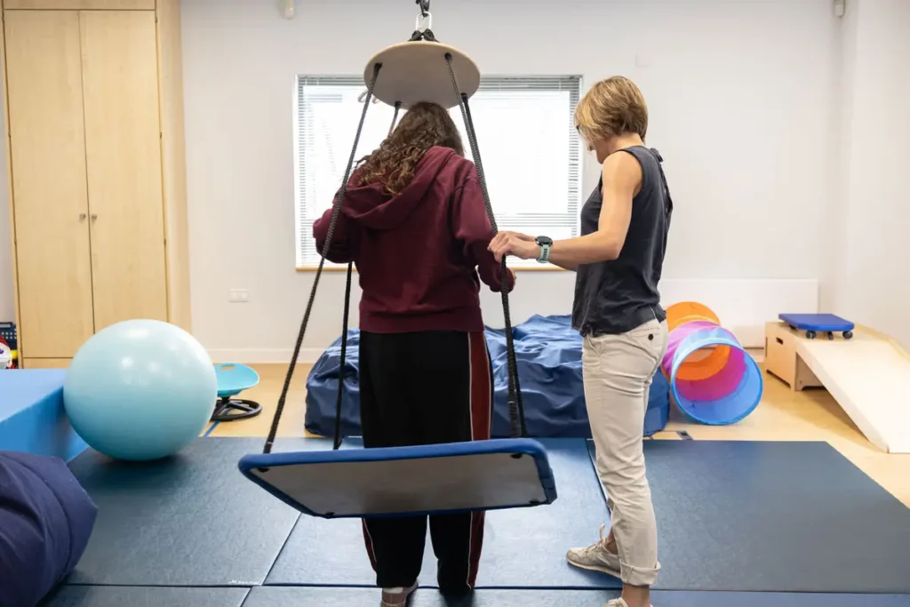 Occupational Therapy gym with swing