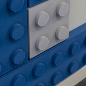 Sensory room with tactile lego wall feature